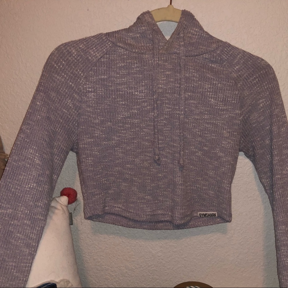 Gymshark Slounge Cropped Hoodie in Lilac Marl 🤩